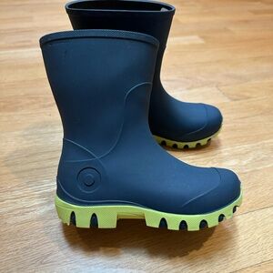 Bogs Essential Rain Mid Waterproof Kids Boots- Navy/Lime - Size 11